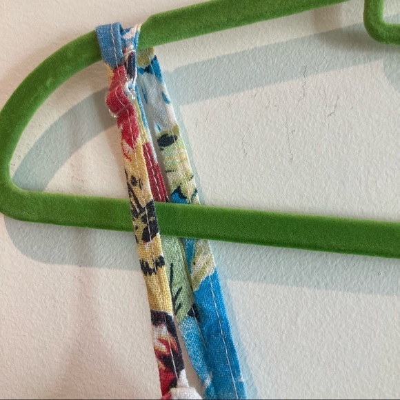 LINA TOMEI Sz L 100% Linen Floral Adjustable Straps Dress Made in  Italy - Picture 5 of 13